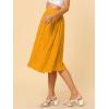 imageAllegra K Womens Valentines Day Date Dinner Flowy ALine Elastic Waist Flare Swing Midi SkirtYellow