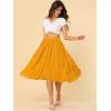 imageAllegra K Womens Valentines Day Date Dinner Flowy ALine Elastic Waist Flare Swing Midi SkirtYellow