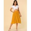 imageAllegra K Womens Valentines Day Date Dinner Flowy ALine Elastic Waist Flare Swing Midi SkirtYellow