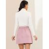 imageAllegra K Womens Zipper Front Skirt High Waist ALine Faux Suede Mini SkirtDusty Pink