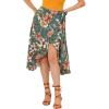 imageAllegra K Floral Skirt for Womens Hawaiian Tropical Beach Boho Wrap Midi SkirtGreen