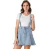 imageAllegra K Womens Denim Skirt Overall Adjustable Strap Braces Mini Suspender Washed Jean SkirtsBlue