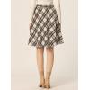 imageAllegra K Womens Christmas Plaids Vintage Tartan Elastic Waist Knee Length ALine SkirtKhaki