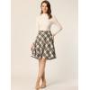 imageAllegra K Womens Christmas Plaids Vintage Tartan Elastic Waist Knee Length ALine SkirtKhaki