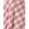 imageAllegra K Womens Christmas Plaids Vintage Tartan Elastic Waist Knee Length ALine SkirtPink Beige