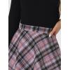 imageAllegra K Womens Christmas Plaids Vintage Tartan Elastic Waist Knee Length ALine SkirtPurple Black