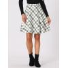 imageAllegra K Womens Christmas Plaids Vintage Tartan Elastic Waist Knee Length ALine SkirtWhite