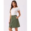 imageAllegra K Womens Denim Skirts Summer Casual ALine Short Button Down Jean SkirtArmy Green