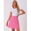 imageAllegra K Womens Denim Skirts Summer Casual ALine Short Button Down Jean SkirtHot Pink