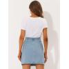 imageAllegra K Womens Denim Skirts Summer Casual ALine Short Button Down Jean SkirtLight Blue Grey