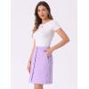 imageAllegra K Womens Denim Skirts Summer Casual ALine Short Button Down Jean SkirtLight Purple