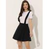 imageAllegra K Womens Ruffles Overalls Adjustable Straps ALine Skater Braces Mini Suspender SkirtBlack