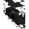 imageAllegra K Womens Wrap Peplum Top Blouse 2024 Summer Floral Short Sleeve Ruffle V Neck Belted ShirtsBlackwhite