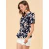 imageAllegra K Womens Wrap Peplum Top Blouse 2024 Summer Floral Short Sleeve Ruffle V Neck Belted ShirtsBlue