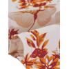 imageAllegra K Womens Wrap Peplum Top Blouse 2024 Summer Floral Short Sleeve Ruffle V Neck Belted ShirtsOrange