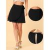 imageAllegra K Wrap Skirt for Womens High Waist Tassel Beach Tie Waist Mini Summer SkirtsBlack