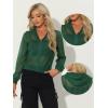 imageAllegra K Hoodie Jacket for Womens 2024 Zip Up Long Sleeve Mesh Sheer Bomber JacketsDark Green