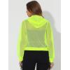 imageAllegra K Hoodie Jacket for Womens 2024 Zip Up Long Sleeve Mesh Sheer Bomber JacketsNeon Yellow