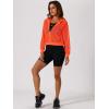 imageAllegra K Hoodie Jacket for Womens 2024 Zip Up Long Sleeve Mesh Sheer Bomber JacketsOrange