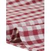 imageAllegra K Womens Casual Check Ruffled Sleeve Sundress ALine Vintage Plaids Gingham DressWine Red