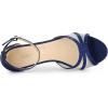 imageAllegra K Womens Rhinestone Mesh Kitten Heels SandalsDark Blue