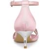 imageAllegra K Womens Rhinestone Mesh Kitten Heels SandalsPink