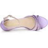 imageAllegra K Womens Rhinestone Mesh Kitten Heels SandalsPurple