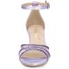 imageAllegra K Womens Rhinestone Mesh Kitten Heels SandalsPurple