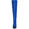 imageAllegra K Womens Glitter Pointed Toe Stiletto Heel Over the Knee Thigh High BootDeep Blue