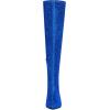 imageAllegra K Womens Glitter Pointed Toe Stiletto Heel Over the Knee Thigh High BootDeep Blue