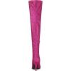 imageAllegra K Womens Glitter Pointed Toe Stiletto Heel Over the Knee Thigh High BootHot Pink
