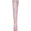 imageAllegra K Womens Glitter Pointed Toe Stiletto Heel Over the Knee Thigh High BootPink