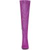 imageAllegra K Womens Glitter Pointed Toe Stiletto Heel Over the Knee Thigh High BootPurple