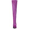 imageAllegra K Womens Glitter Pointed Toe Stiletto Heel Over the Knee Thigh High BootPurple