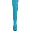 imageAllegra K Womens Glitter Pointed Toe Stiletto Heel Over the Knee Thigh High BootSky Blue