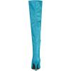 imageAllegra K Womens Glitter Pointed Toe Stiletto Heel Over the Knee Thigh High BootSky Blue