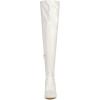 imageAllegra K Womens Glitter Pointed Toe Stiletto Heel Over the Knee Thigh High BootWhite