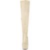 imageAllegra K Womens Platform Block Heel over Knee High BootsBeige