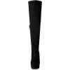 imageAllegra K Womens Platform Block Heel over Knee High BootsBlack