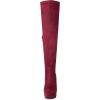 imageAllegra K Womens Platform Block Heel over Knee High BootsBurgundy