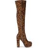 imageAllegra K Womens Platform Block Heel over Knee High BootsLeopard