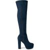 imageAllegra K Womens Platform Block Heel over Knee High BootsNavy Blue