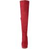 imageAllegra K Womens Platform Block Heel over Knee High BootsRed