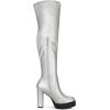 imageAllegra K Womens Platform Boots Chunky Heel Over Knee High BootsSilver