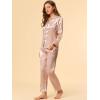 imageAllegra K Womens Satin Night Suits Valentines Day Button Down Pjs with Pants Silky Lounge Pajama SetsChampagne