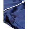 imageAllegra K Womens Satin Night Suits Valentines Day Button Down Pjs with Pants Silky Lounge Pajama SetsDark Blue