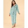 imageAllegra K Womens Sleepwear Flannel Button Down Lounge Winter Long Sleeves Pajama SetsBlue