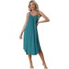 imageAllegra K Womens Lounge Valentines Day Pajama Dress Sleepwear Nightdress Spaghetti Strap Cami NightgownsPeacoke Green