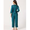 imageAllegra K Womens Satin Sleepwear Night Suit V Neck Lace Nightwear Lounge Pajama SetDark Green