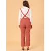 imageAllegra K Womens Casual Elastic Back Corduroy Overalls Strap PantsGinger